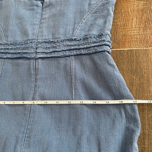 ALEXIS Judith Linen & Cotton Ruffled Mini Dress Fit & Flare Size Large - Picture 9 of 10